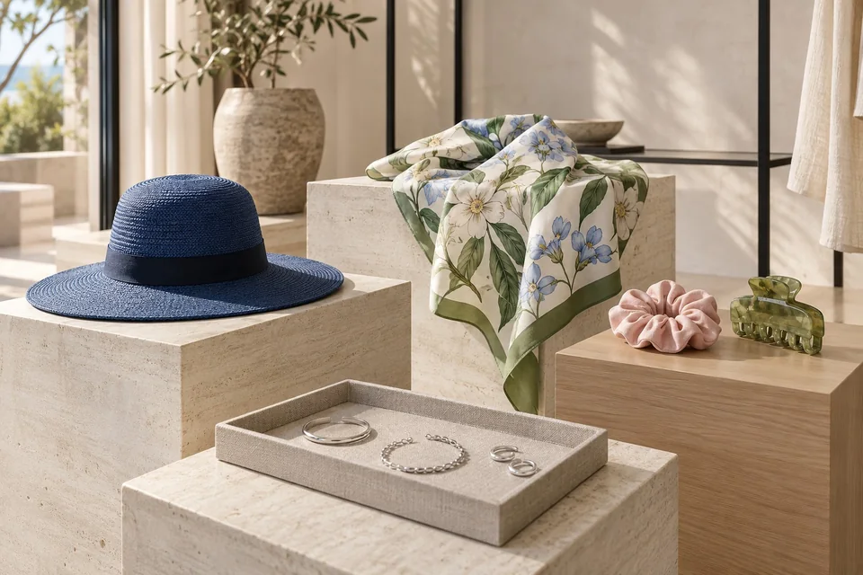 AI-generated accessories showroom concept for the Oudi 2027 Edit